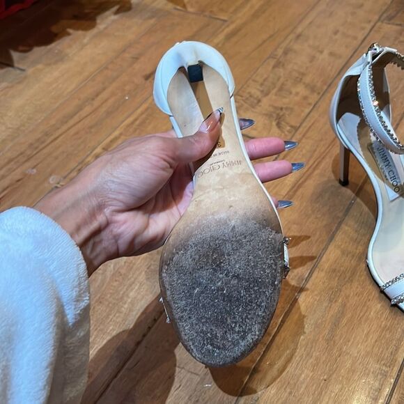 Jimmy Choo rhinestones heeled sandals - Picture 7 of 14